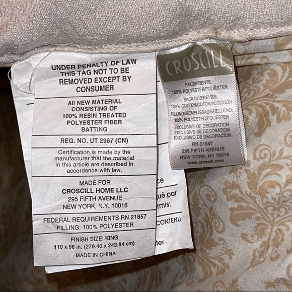 King Croscill comforter great used condition smoke free home - Picture 4 of 5